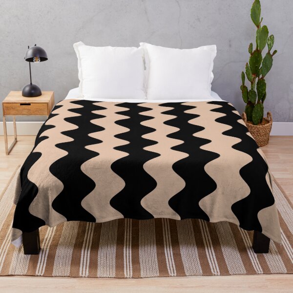 Item preview, Black and Orange Wavy Vertical Stripe Pattern Pairs DE 2022 Trending Color Adobe South DEC709 designed and sold by ColorOfTheYears.