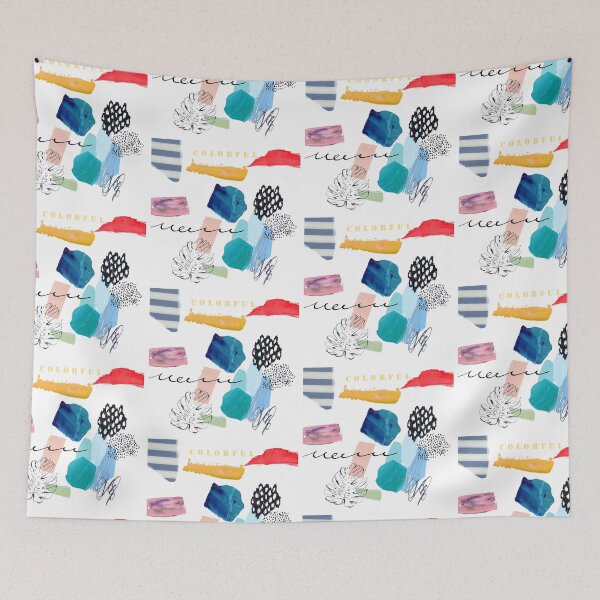 Item preview, Watercolor Abstract Lines And Shapes Pattern designed and sold by DeevaValli.