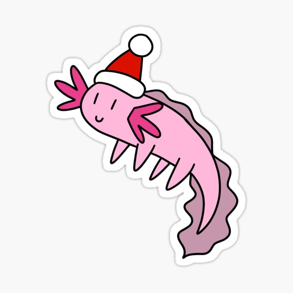Item preview, Santa Hat Axolotl designed and sold by SaradaBoru.