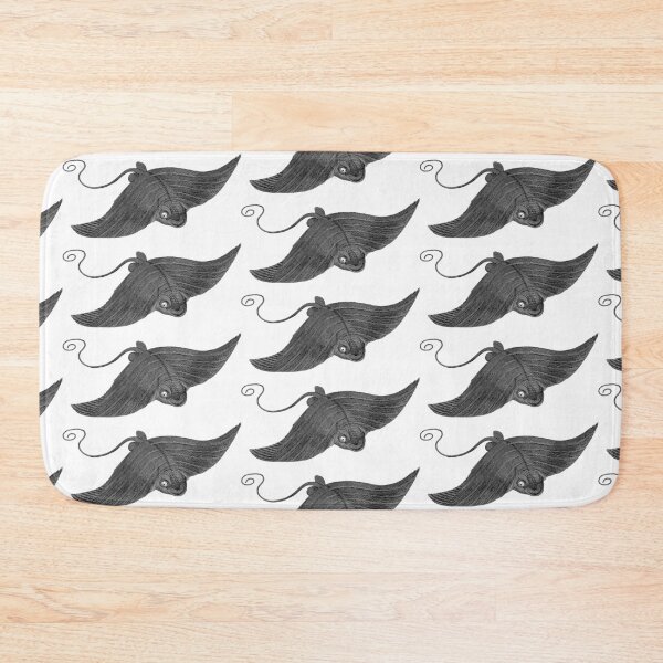Item preview, black and white manta ray designed and sold by AdegbesanDesign.