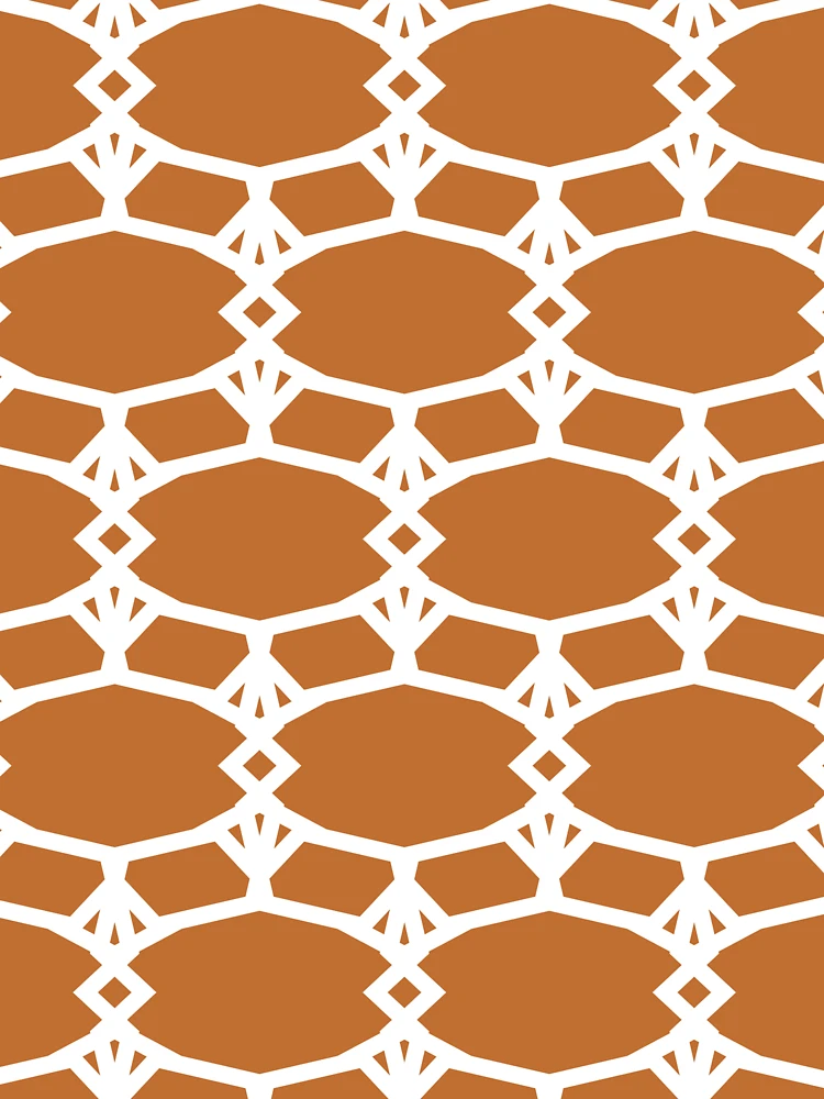 Thumbnail 6 von 6, Premium Oversized Pullover, Orange and White Ornamental Shape Pattern 5 Pairs DE 2022 Trending Color Carrot Cake DE5230 designt und verkauft von ColorOfTheYears.