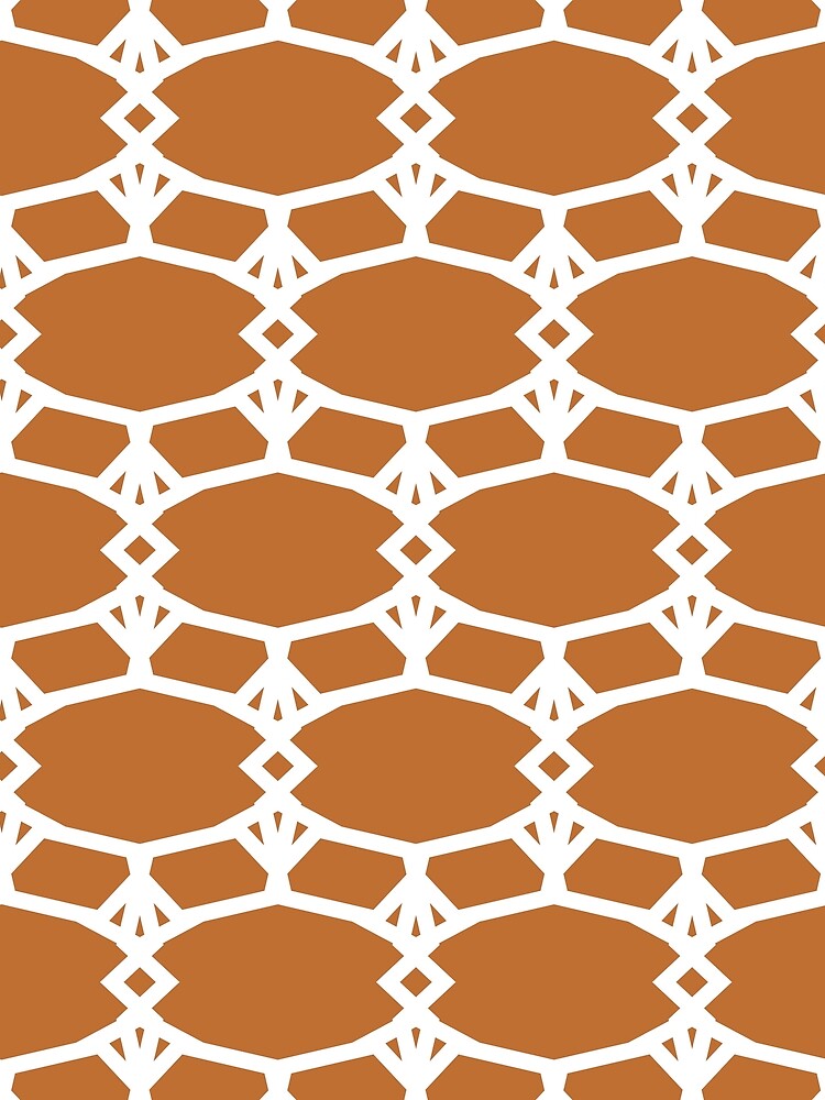 Aperçu 3 sur 3. Foulard avec l'œuvre Orange and White Ornamental Shape Pattern 5 Pairs DE 2022 Trending Color Carrot Cake DE5230 créée et vendue par ColorOfTheYears.