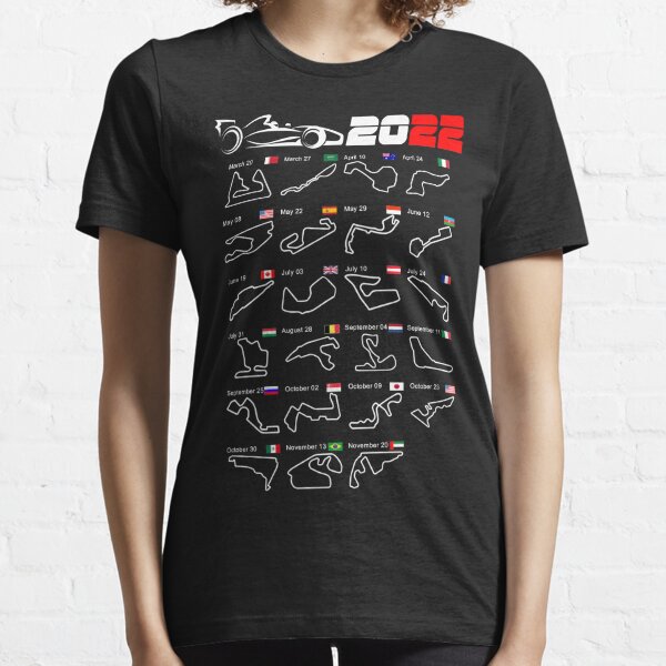 Calendar Formula race cars 2022 circuits v2 Essential T-Shirt