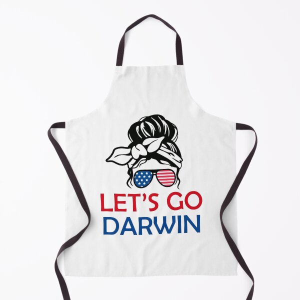 Item preview, Let's Go Darwin Tee Women Girl Lets Go Messy Bun USA Flag designed and sold by coatstar.
