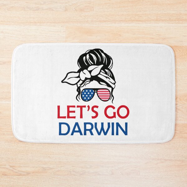 Item preview, Let's Go Darwin Tee Women Girl Lets Go Messy Bun USA Flag designed and sold by coatstar.