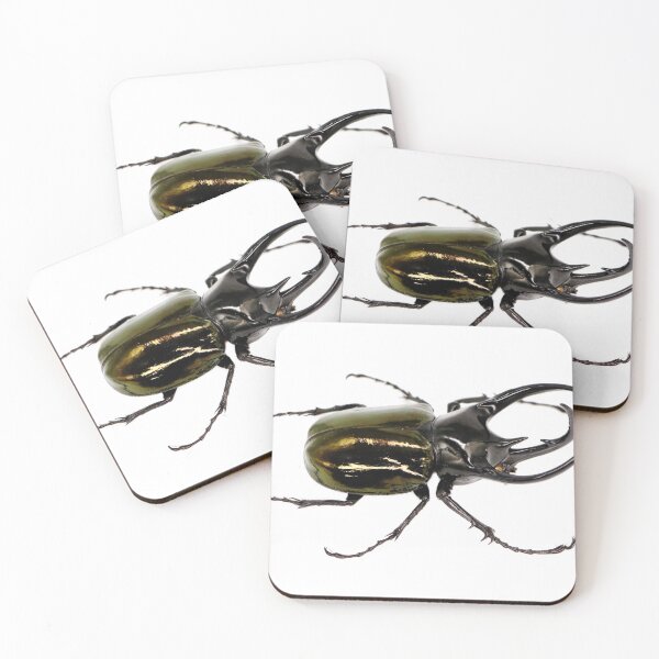 Item preview, Chalcosoma chiron beetle on white designed and sold by Puffy-Puffin.