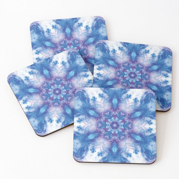 Item preview, Fractal pattern design in blues with violet designed and sold by effervescence.