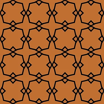 Vorschaubild zum Design Black and Orange Tessellation Line Pattern 30 Pairs DE 2022 Trending Color Carrot Cake DE5230 von ColorOfTheYears
