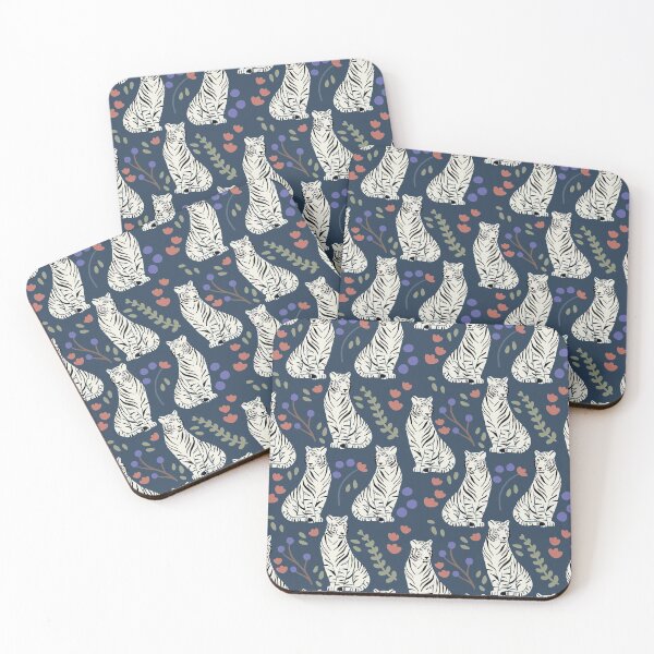 Item preview, The Tigers & Floral Doodle Pattern - Cute designed and sold by JoJo ®.