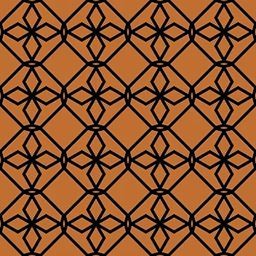 Vorschaubild zum Design Black and Orange Tessellation Line Pattern 34 Pairs DE 2022 Trending Color Carrot Cake DE5230 von ColorOfTheYears