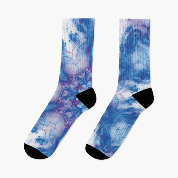 Item preview, Fractal pattern design in blues with violet designed and sold by effervescence.
