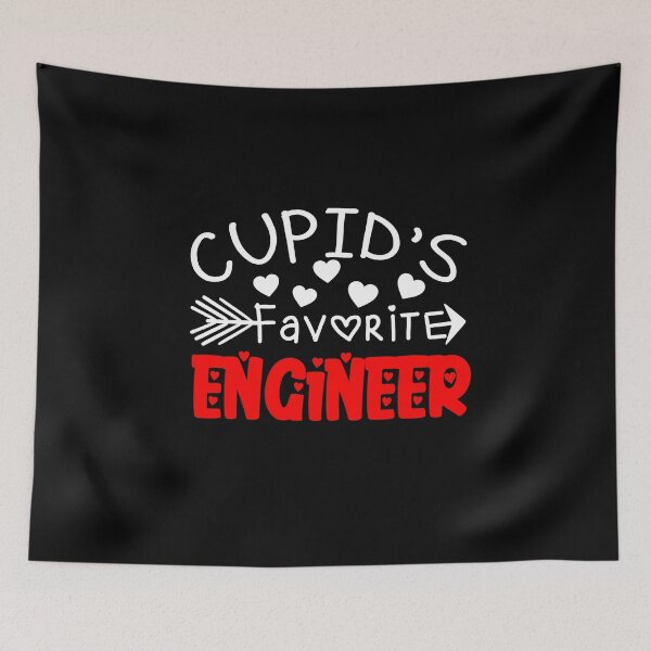 Item preview, Valentines Day Gift For Engineer: Cupid's Favorite Engineer designed and sold by AMINE  ★★★★★.