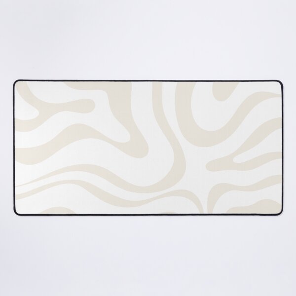 Vista previa del artículo con la obra «Patrón abstracto moderno de remolino líquido en blanco y beige crudo claro», diseñado y vendido por kierkegaard.