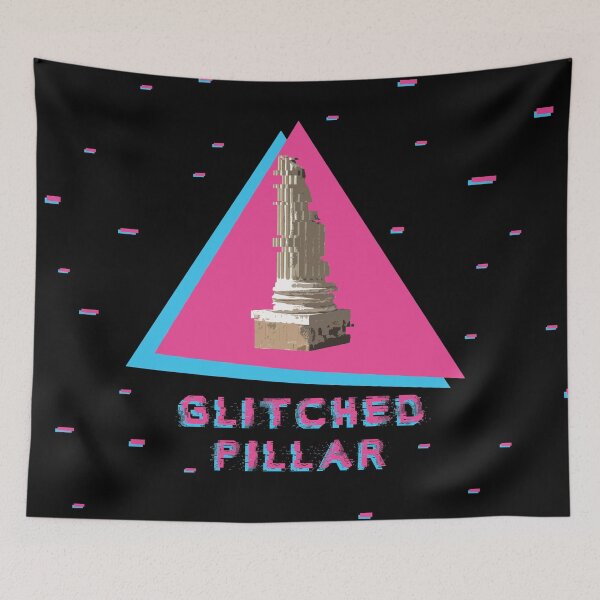 Item preview, Glitched Pillar Vaporwave designed and sold by DeYoungFashion.