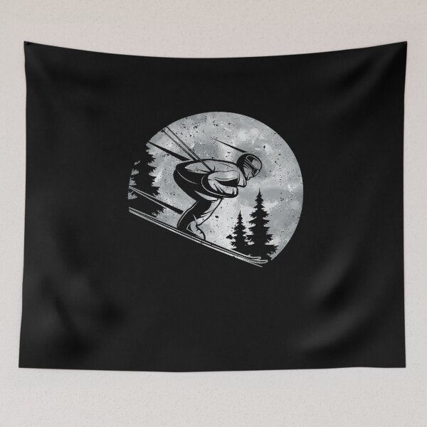 Item preview, Cool Skiing in the Mountains Ski Lovers Winter Sports Season designed and sold by MadrigueraSM-.