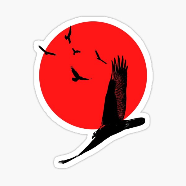 Item preview, Crows under blood moon designed and sold by AryxonDesigns.