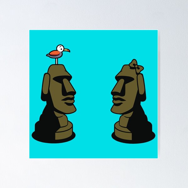 Moai Meme Art Board Prints for Sale