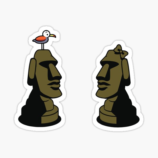 Moai Easter Island Head Statue Emoji Meme Sticker for Sale by CoryHarts