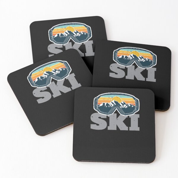 Item preview, Fun Ski Goggles Vintage Sunset for Skiing Lovers Cool Skier designed and sold by MadrigueraSM-.
