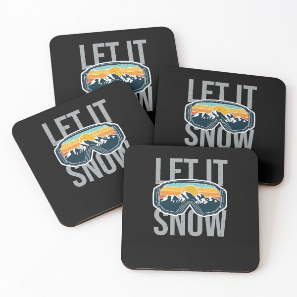 Item preview, Fun Ski Goggles Vintage Sunset Let it Snow Skiing Lovers designed and sold by MadrigueraSM-.