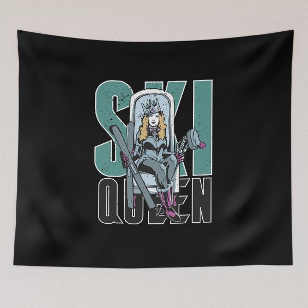 Item preview, Fun Ski Queen Skiing Lovers Winter Sports Season Cool Skier designed and sold by MadrigueraSM-.