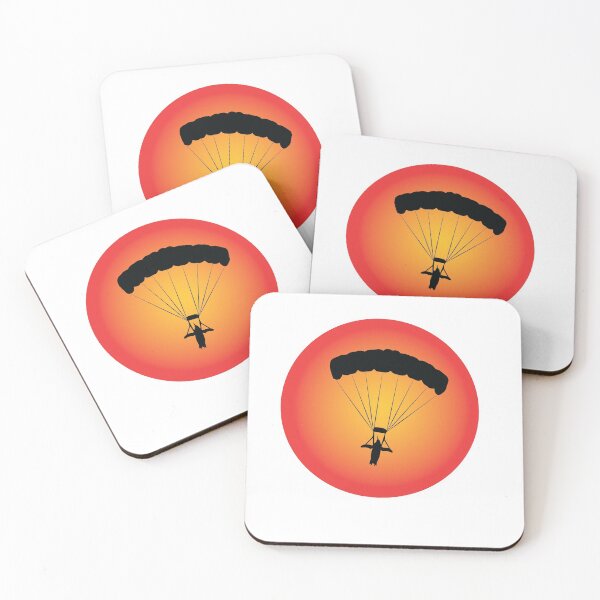 Item preview, Skydiving pinguin flying in front of the sun designed and sold by Idyllio.