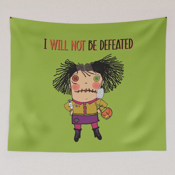 Item preview, I will not be defeated. Energetic rugdoll has had it with the corona virus. designed and sold by marina63.