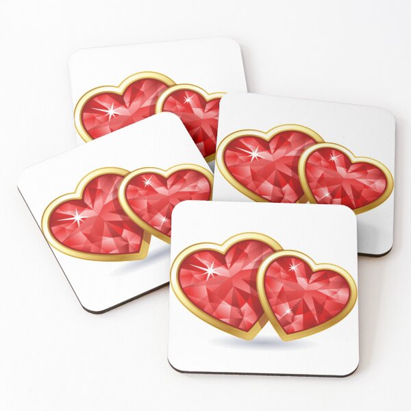 Item preview, Red Ruby Sparkling Hearts designed and sold by UglyBoyDesign.