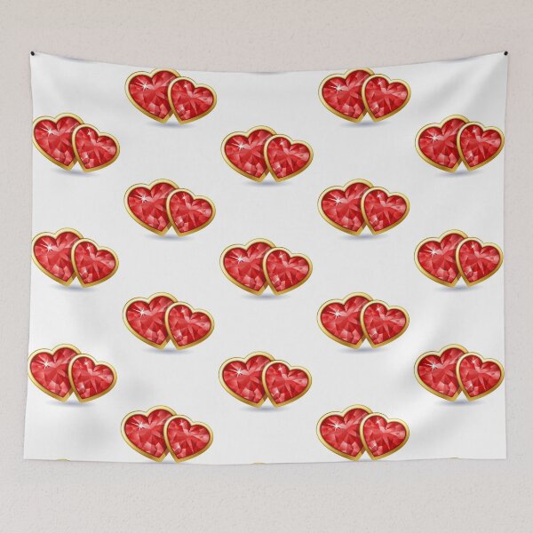 Item preview, Red Ruby Sparkling Hearts designed and sold by UglyBoyDesign.