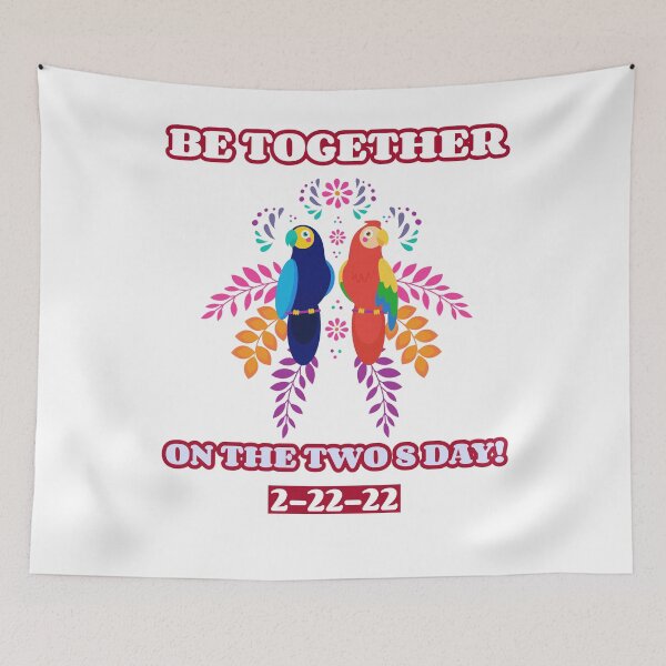 Item preview, Be together on the twosday 2-22-22 | Colourful Birds twosday designed and sold by TatianaLG.