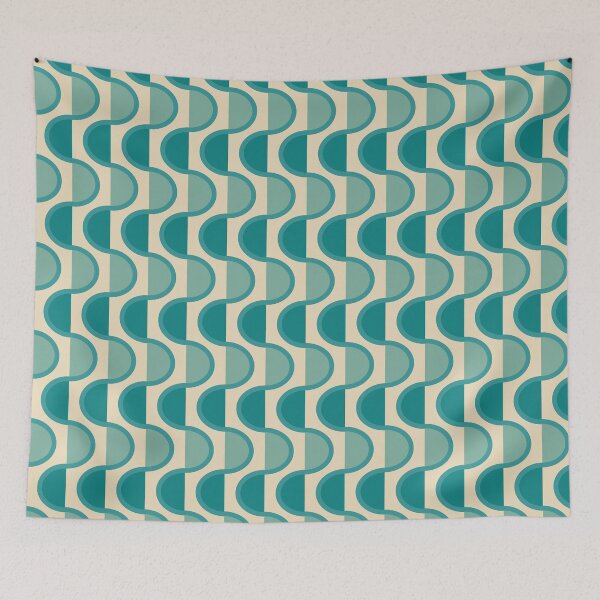 Item preview, Vinka, Retro Style Color Wave Pattern designed and sold by BesanoStyle.