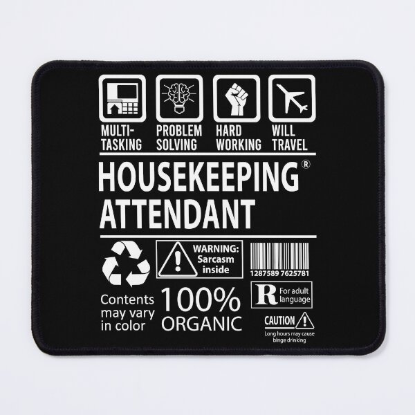Item preview, Housekeeping Attendant T Shirt - MultiTasking Certified Job Gift Item Tee designed and sold by andahanson.