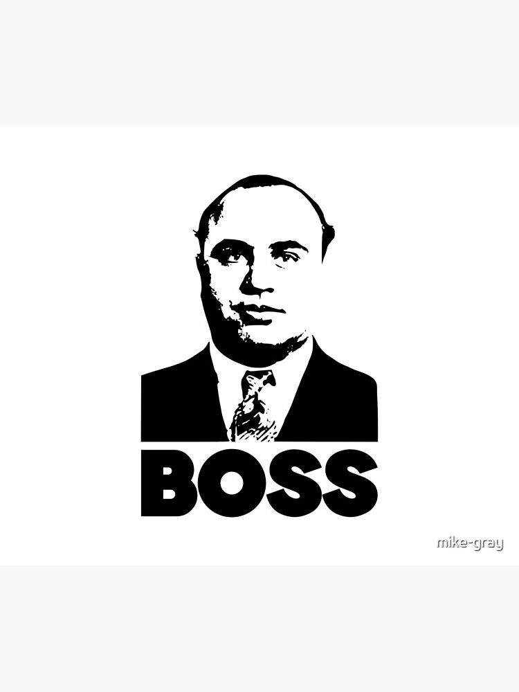 Al Capone Boss Black and White Mugshot by mike-gray