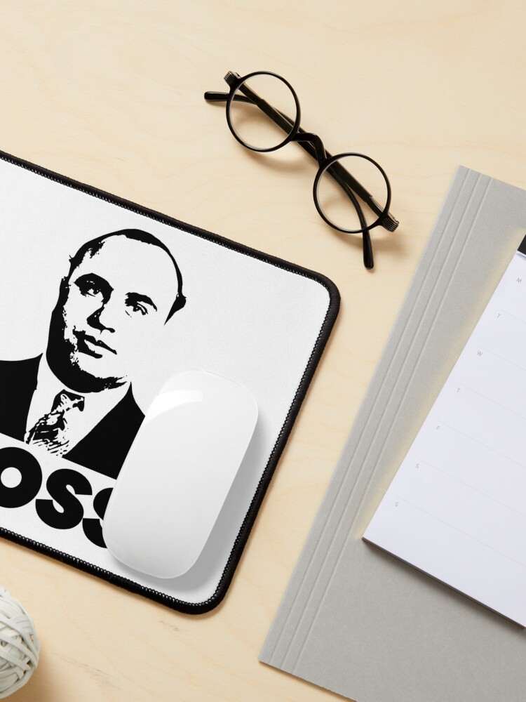 Alternate view of Al Capone Boss Black and White Mugshot Mouse Pad
