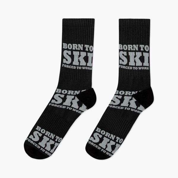 Item preview, Funny Born to Ski Forced to Work Skiing Lovers Cool Skier designed and sold by MadrigueraSM-.