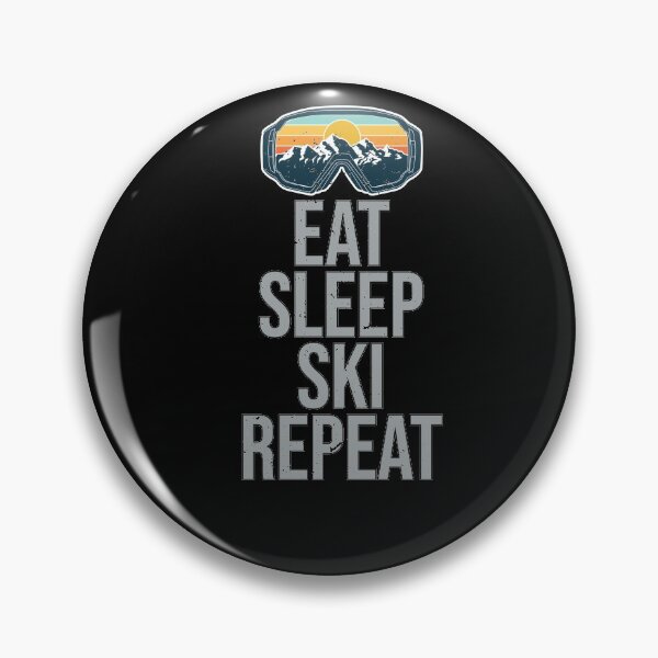 Item preview, Funny Eat Sleep Ski Repeat Skiing Lovers Winter Sports Ski designed and sold by MadrigueraSM-.
