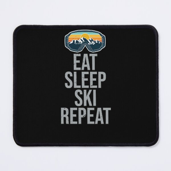 Item preview, Funny Eat Sleep Ski Repeat Skiing Lovers Winter Sports Ski designed and sold by MadrigueraSM-.