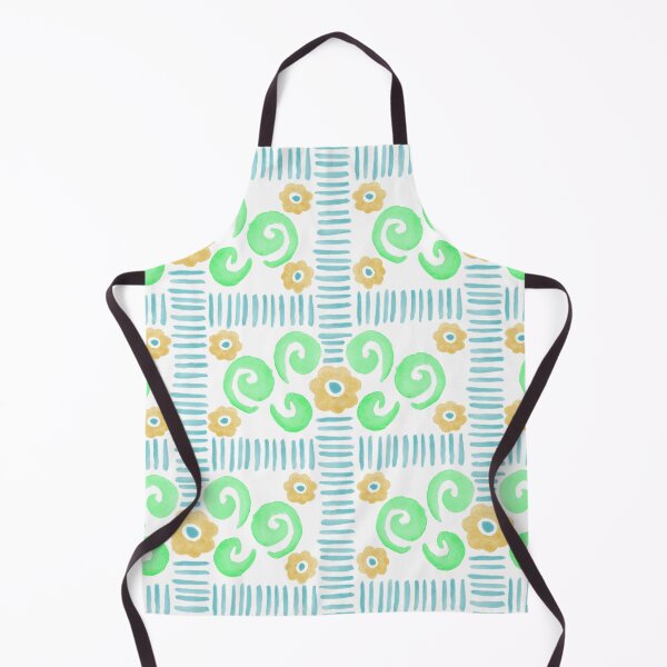 Item preview, Watercolor Florals - Green, Orange and Blue designed and sold by PaintInTheNight.