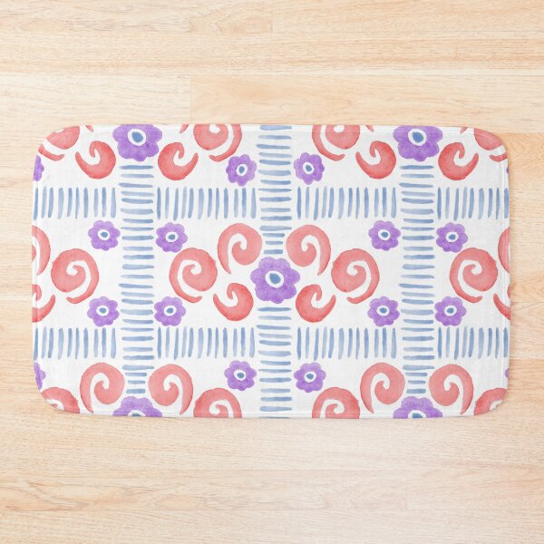 Item preview, Watercolor Florals - Pink, Purple and Blue designed and sold by PaintInTheNight.