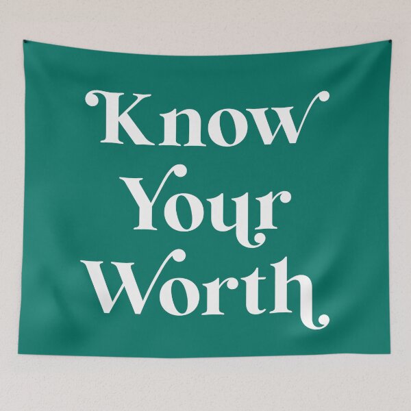 Item preview, Know Your Worth - Velvet Jade designed and sold by latheandquill.