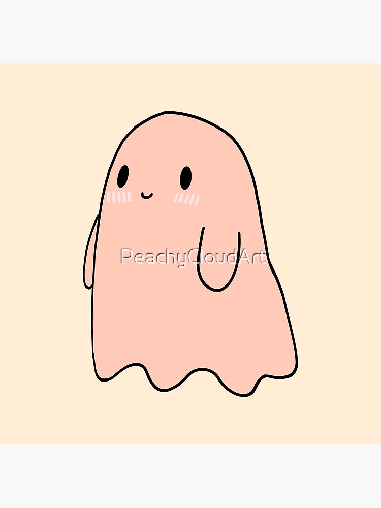 "Peach Pastel Ghost Friend" Poster for Sale by PeachyCloudArt Redbubble