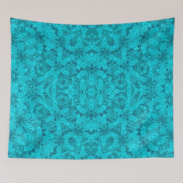 Item preview, Turquoise Teal Baroque Botanical Twist designed and sold by DesignLust.
