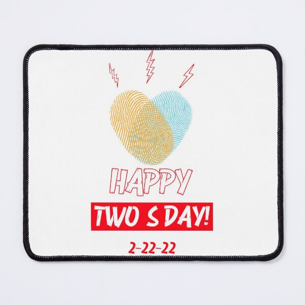 Item preview, Happy twosday 2-22-22 with love, two fingerprints and a heart | Two fingerprints, a heart and twoesday the 2-22-22 designed and sold by TatianaLG.