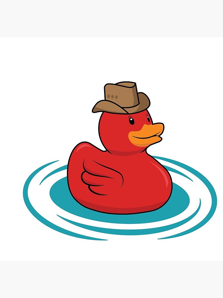 "Rubber duck with a cowboy hat" Art Print by Idyllio Redbubble