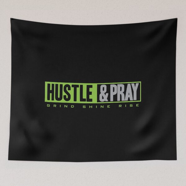 Item preview, Hustle & Pray Hustler Quote designed and sold by Timcito.