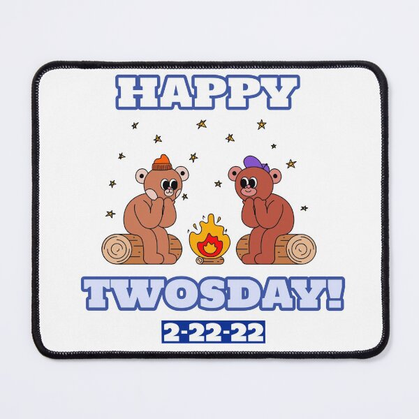 Item preview, Happy twosday 2-22-22 with two monkeys at the fireplace | Two monkeys and twoesday the 2-22-22 designed and sold by TatianaLG.