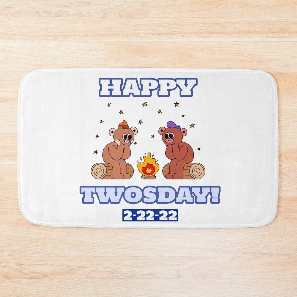 Item preview, Happy twosday 2-22-22 with two monkeys at the fireplace | Two monkeys and twoesday the 2-22-22 designed and sold by TatianaLG.