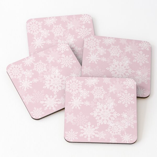Item preview, Snowflakes on pink designed and sold by ArteAnnie.