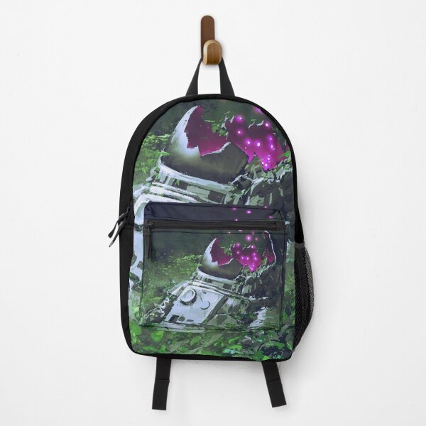 Item preview, Remains Astronaut With Glowing Insects Covered With Plants Digital Art Style Painting designed and sold by ONORMAL.