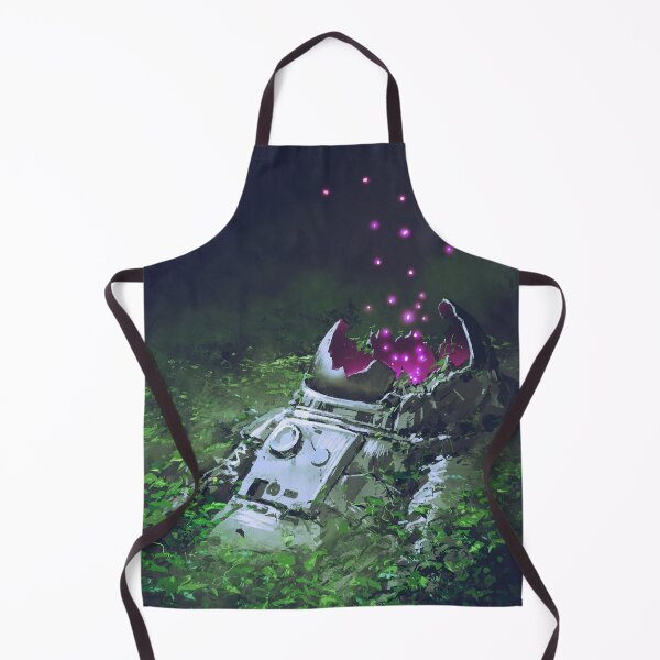 Item preview, Remains Astronaut With Glowing Insects Covered With Plants Digital Art Style Painting designed and sold by ONORMAL.